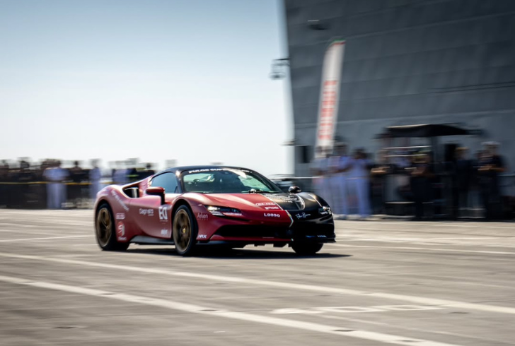 Barone speeding on ship deck
