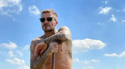 David Beckham Is DECKED OUT Working On His 100ft Yacht