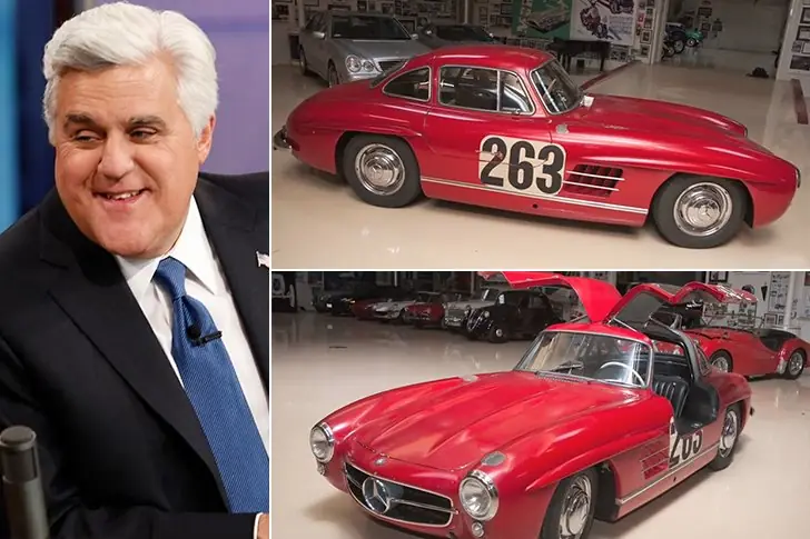 Jay Leno & Mavis Leno – 1955  Mercedes 300SL Gullwing Coupe,  Estimated $1.8 Million