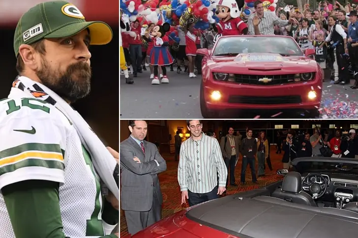 Aaron Rodgers —  Chevrolet Camaro , Estimated $30K
