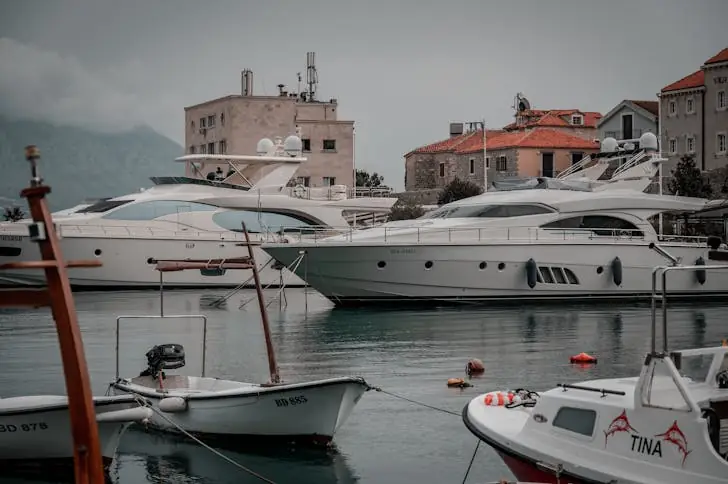 Image of the best yachts docked on harbor.