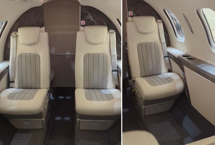 Luxurious Interior of HondaJet Echelon with Dual Club Seating