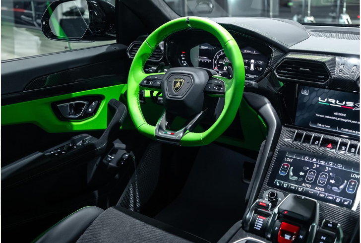 The interior configurations for 2024 Lamborghini Urus offer a range of premium materials and advanced technology.